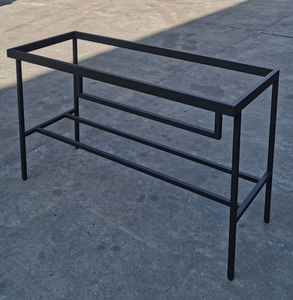 Console de Salle de Bain Noir Mat Assemblage Facile Evier Avec Pieds En Acier En <span class=keywords><strong>Blanc</strong></span> Structure Métallique Industrielle Tendance - Product Image 3