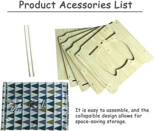 Nid pour chat en bois multifonctionnel, maison pour chat, tabouret, cachette respirante pour chat avec hamac doux, personnalisable - Product Image 5