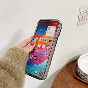 Custodia per Telefono 3D Plissettata con Effetto Rugoso per <span class=keywords><strong>iPhone</strong></span> <span class=keywords><strong>11</strong></span> 12 13 14 15 Pro, <span class=keywords><strong>Cover</strong></span> di Lusso Sottile con Glitter in Tinta Unita per <span class=keywords><strong>iPhone</strong></span> 16 Pro Max - Product Image 5