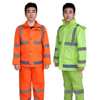 Veste de pluie imperméable de haute qualité pour hommes, veste de pluie réfléchissante, pantalon de sécurité routière, combinaison de sécurité pour la patrouille