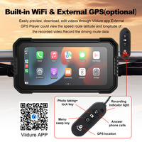 Pantalla Carplay para Motocicleta de 6.25 Pulgadas, Navegación GPS, BMW Moto, Cámaras Duales, Grabador de Conducción, IPX7 Impermeable, Mirror Link, Monitor ZC15