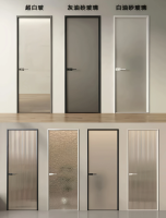 Porte de salle de bain étanche avec verre dépoli - Vente flash |   Finition moderne pour appartement et hôtel, taille et couleur personnalisées