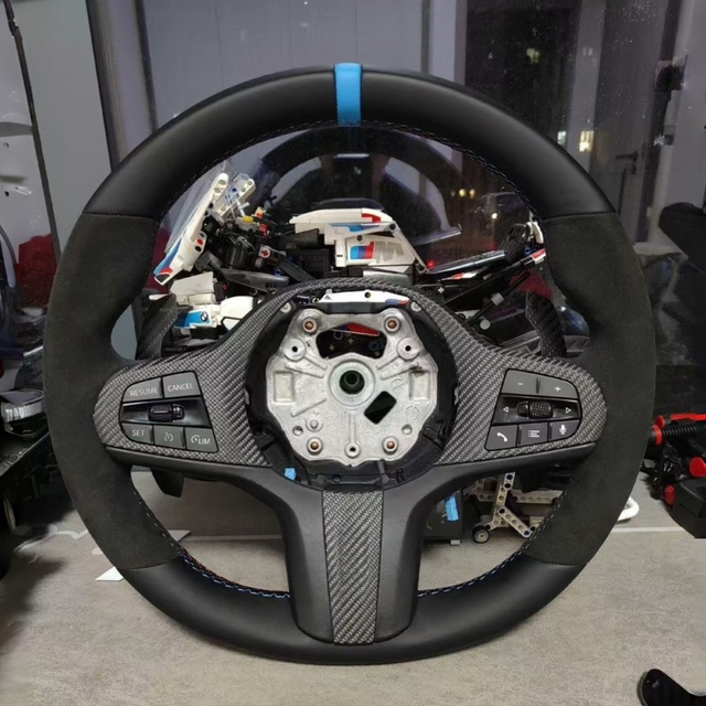 Custom Carbon Fiber M Sport Steering Wheel for BMW M3 G80 M4 G82 M5 F90 M8 X3m X4m X5m X6m M6 G30 G20 G05 G60 U11 3 5 Series