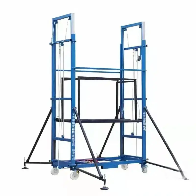 Construction of electric lifting scaffold, can be raised 2-8 meters, can bear 500kg