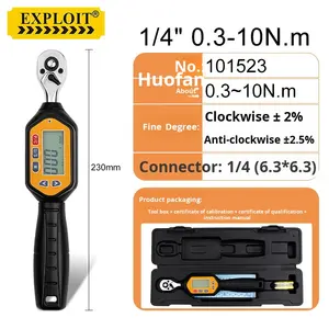 Pemanfaatan 1/2 17-340 Nm kunci pas torsi Digital, kepala kunci pas torsi Digital ratchet LED metrik dapat diganti - Product Image 5