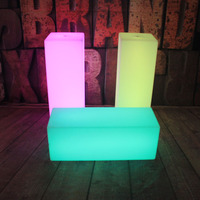 Tables de bar en plastique pour discothèque, table à cocktails LED, table carrée LED pour événements et fêtes, produits rotomoulés, rotomoulage