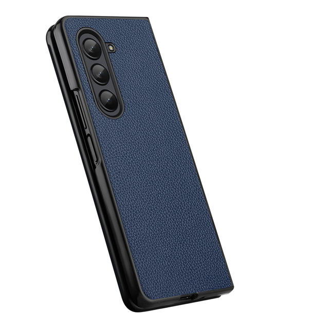 Premium Genuine Leather Lightweight Protective Case for Samsung Galaxy Z Fold 5 Leather Back Cover