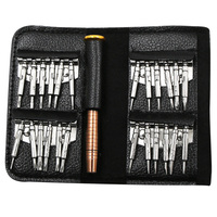 Kit de tournevis de précision miniature 25 en 1 pour téléphone portable, tablette, ordinateur, 24 embouts, outil de réparation DIY, petit ensemble de tournevis magnétiques