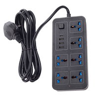 Multiprise avec ports USB, logo personnalisé, multiprise 7 positions, 10A:220/240V, multiprises avec protection contre les surtensions