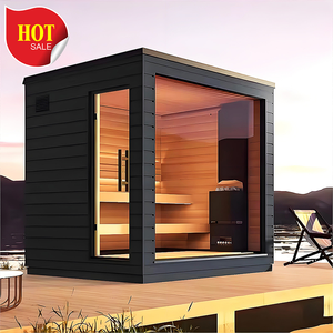 <span class=keywords><strong>Casa</strong></span> de madera prefabricada de <span class=keywords><strong>Finlandia</strong></span> de diseño moderno con sala de vapor de sauna al aire libre hecha principalmente de madera maciza Hemlock - Product Image 3