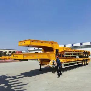 XINYA 3*13TON Axle FUWA Brand 40ft side wall cargo transport low bed trailer for Philippines