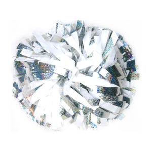 Bolas de pompones de plástico metálico de mezcla de bajo precio, pompones de porristas con bola de flores de mano - Product Image 3