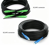 Câble à fibres optiques 2 cœurs 6,0 mm GJYXCH avec connecteur SC/LC APC UPC, fourni directement par l'usine