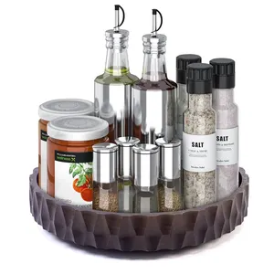 360 Grad Lazy Susan 2 Tier Plattenspieler Schrank Organizer Spice Rack Abnehmbare Spinning Tray Organizer für Küche 10/14 Zoll