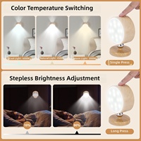 Nouvelle lampe de table en bois massif avec télécommande tactile, lumière de chevet minimaliste pour chambre à coucher, couloir, salon, plus petite veilleuse