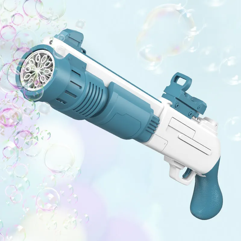 Elektrikli süper kabarcık tüfek 10 delik kabarcık blower maker otomatik kabarcık tabancası çocuk için