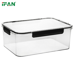 IFAN bán buôn rõ ràng công suất lớn thực phẩm lưu trữ <span class=keywords><strong>container</strong></span> BPA free kín nắp nhựa Hộp Ăn Trưa - Product Image 4