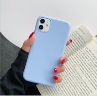 Coque souple en Silicone pour iPhone, compatible modèles 11, 12, 13 Pro Max, 11, mm, mat, Silicone, antichoc, noir, mat