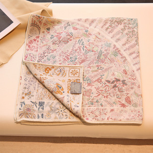 In hai mặt Khăn lụa len cuộn tay Khăn quàng cổ đám cưới Tên cặp đôi và ngày cưới có thể được tùy chỉnh - Product Image 1