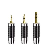 2.5mm / 3.5mm / 4.4mm connecteur Audio mâle femelle adaptateur convertisseur plaqué or prise fibre de carbone 2.5 3.5 4.4