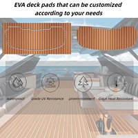 Revêtement de pont en mousse EVA antidérapant moderne 2400 mm * 117 mm, qualité marine, bateaux, yachts, pose facile, imperméable, sol synthétique pour bateaux d'extérieur