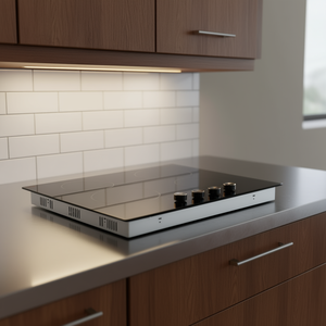 Placa de Inducción Eléctrica de Cerámica Integrada de 4 Quemadores, 23.2x20.5 Pulgadas, 6000W, Control por Perilla, Uso Doméstico - Product Image 2