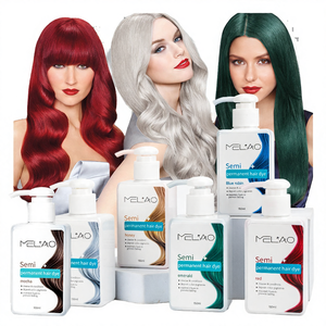 MELAO OEM Disponible, Tinte Capilar Semipermanente en Crema y Polvo, a Base de Plantas, de Grado Cosmético, No Dañino, Color Verde, para el Cabello - Product Image 4