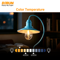 Ampoule LED à filament en verre transparent ambré en forme de bougie C35 E14 2W 4W 6W 120V pour lampe suspendue LED, FLM-C35