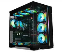 Boîtier PC Gaming de Luxe Nouvelle Conception en Verre Trempé 0,5 mm SPCC Version Verre 245 ATX avec Ventilateur RGB – Vente en Gros