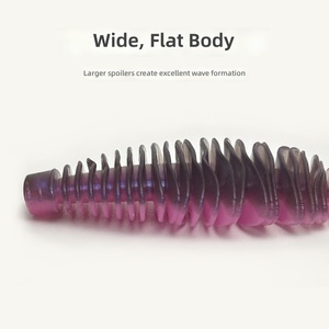 Señuelo blando de PVC con forma de <span class=keywords><strong>cerdo</strong></span> y camarón para pesca de lubina, con fuerte aroma a pescado, flotante, artificial, sin anzuelos - Product Image 4