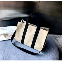Nouvel Arrivage Sac Bandoulière Femme en Toile Personnalisable avec Logo, Fermeture Ouverte, Décoration Froncée, Sac Fourre-tout pour Ordinateur Portable, Sac à Bandoulière Hiver-Été
