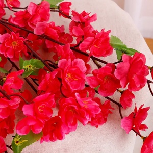 Rama de Flor de Cerezo Artificial, Flor de Ciruelo de Primavera, Flor de Melocotón, Flor de Seda, Flores Decorativas para el Hogar y Bodas, Ramo de Melocotón de Plástico - Product Image 4