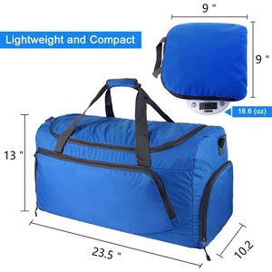 Sac de voyage en polyester personnalisé, léger, imperméable, pliable, avec fermeture éclair, tendance, portable, OEM, directement de l'usine - Product Image 2