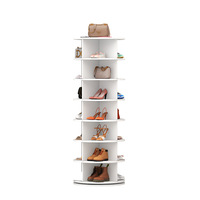 Meuble à chaussures rotatif en plastique sur pied, 8 niveaux, multi-étages, à 360 degrés, pour entrée de maison et présentoir à sacs
