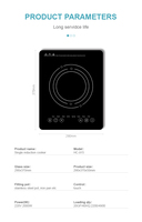 Plaque de cuisson infrarouge pour barbecue, 2000W, cuisinière à Induction électrique