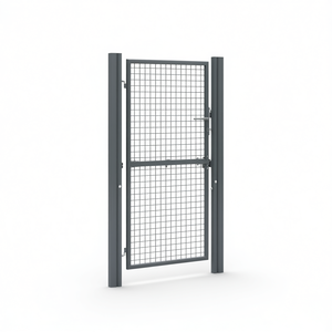 Puerta de Jardín de Malla Metálica Antracita de 39.4x88.6 Pulgadas, Valla de Acero Galvanizado, Puerta Rectangular de Estilo Moderno - Product Image 1