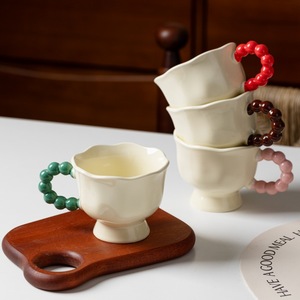 แก้วเซรามิกวาดลายสไตล์ฝรั่งเศส - แก้วกาแฟและชาที่มีความสวยงามสูง - Product Image 2