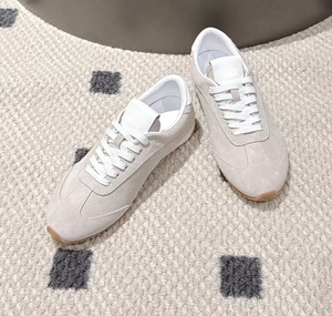 Classic suede leather black and white striped <b>soft</b>-soled casual versatile business-casual couple's <b>shoes</b> from Dechen - Product Image 4