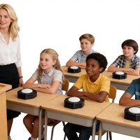 Ensemble de buzzers de jeu sans fil rechargeables avec modes d'éclairage LED multicolores, câbles de charge 1-4 empilables pour quiz interactif de groupe