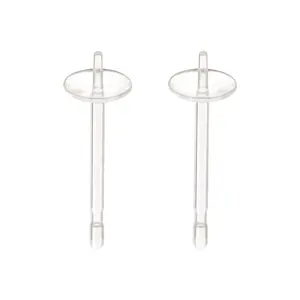 ear jewelry earring accessories environmentally friendly transparent plastic resin tip bowl needle accessories