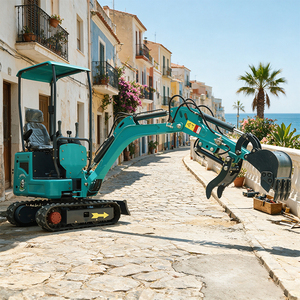 Produit en promotion : Mini-excavatrice de 1 tonne Euro 5 CE EPA, mini-chargeuse sur chenilles, engin de terrassement, petite pelle diesel - Product Image 2