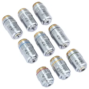 Metalografik mikroskop uzun çalışma mesafesi düz alan renksiz objektif PLL 5 10 20 40 50 60 80 <span class=keywords><strong>100X</strong></span> objektif <span class=keywords><strong>lens</strong></span> - Product Image 1