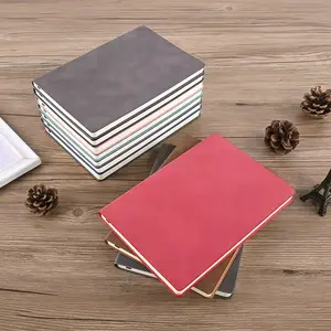 Hochwertige kostenlose Probe billigste individuell bedruckte schwarze Linie PU Leder Notebook