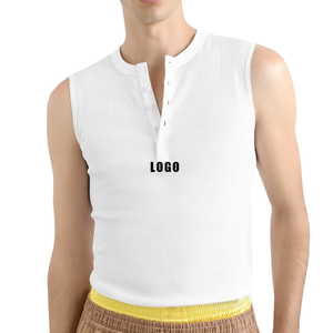 Débardeur Homme Uni à Col Boutonné, Personnalisable avec Logo, Haute Qualité, 100% Coton - Product Image 5