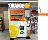 JW Vrijstaande RVS Versgeperste Sinaasappelsap Automaat met 22-inch Touchscreen, QR-code, Munt- en Contantgeldbetaling
