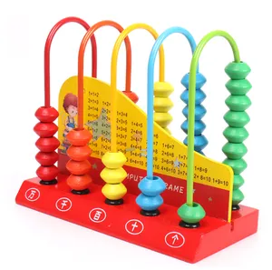 중국 제조 업체 어린이 조기 학습 나무 주판 수학 훈련 보조 교육 수학 게임 장난감