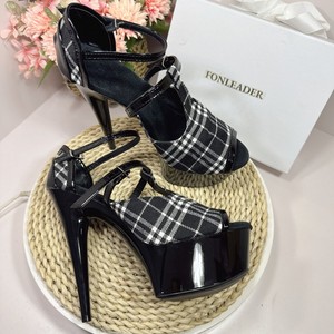 Chaussures Femmes Scarpe Donna <b>Pole</b> <b>Dance</b> Shoes Large Size 15CM Open Toe Model Stripper Platform High Heels - Product Image 5