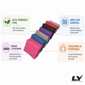 Esterilla de <span class=keywords><strong>Yoga</strong></span> Plegable Portátil para Viajes, 173x61cm, Ligera, de PVC Antideslizante, para Ejercicio en Casa, Gimnasio y Aire Libre - Product Image 3