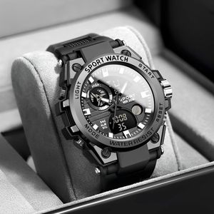 Reloj <span class=keywords><strong>Digital</strong></span> Preferido Para Hombre con Pantalla Doble Grande en Negro, Resistente al Agua, Formato 12/24 Horas y Luz Nocturna LED Para Exteriores - Product Image 1