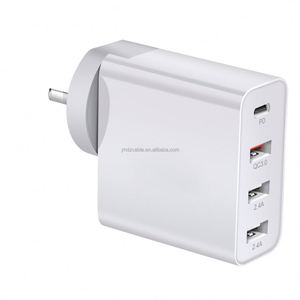 QC3.0 & PD ที่ชาร์จตั้งโต๊ะแบบหลายพอร์ต3 USB + สถานีชาร์จ USB-C แบบเร็วสำหรับแท็บเล็ตโทรศัพท์มือถือ - Product Image 4